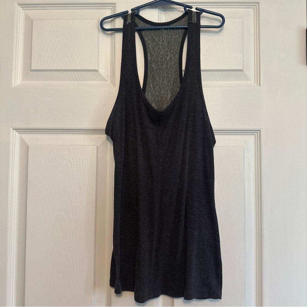 Rue21 Black Racerback Tank Top with Mesh Back